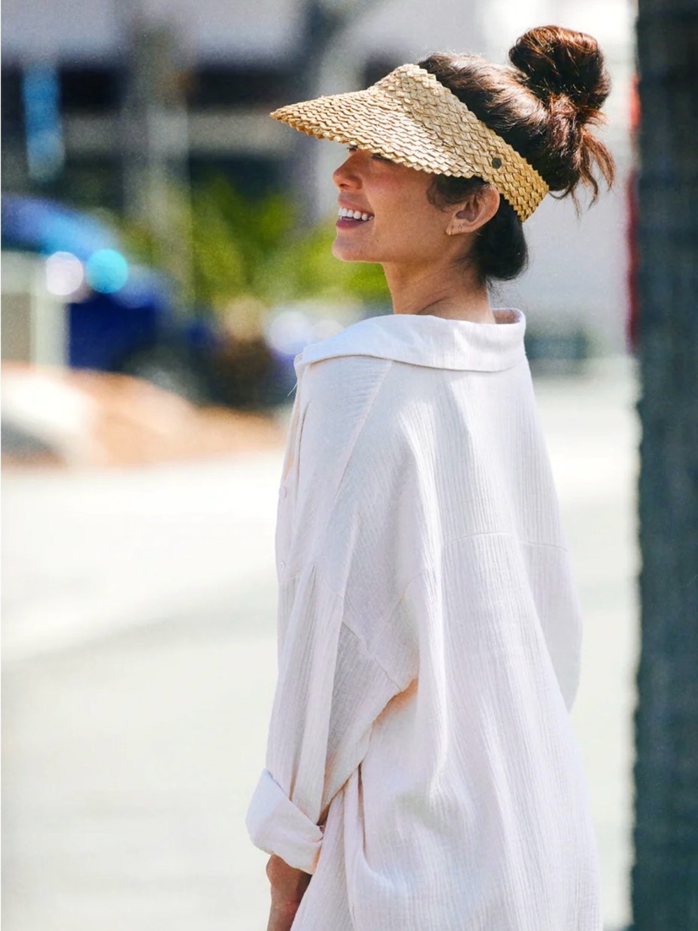 NWOT Hemlock CAPRI STRAW VISOR Honeycomb Women’s